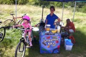 Our pedal-powered Smoothie Bike  promoting the benefits of exercise and a healthy diet