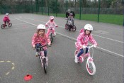 Children improving their cycling at one of our popular beginner BikeKlubz sessions